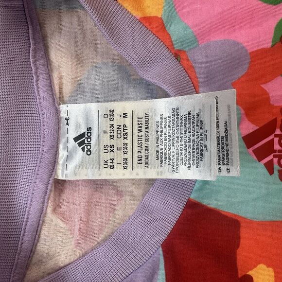 Adidas x Farm Rio Dress Women Extra Small Shirtdress Sporty - Picture 6 of 16